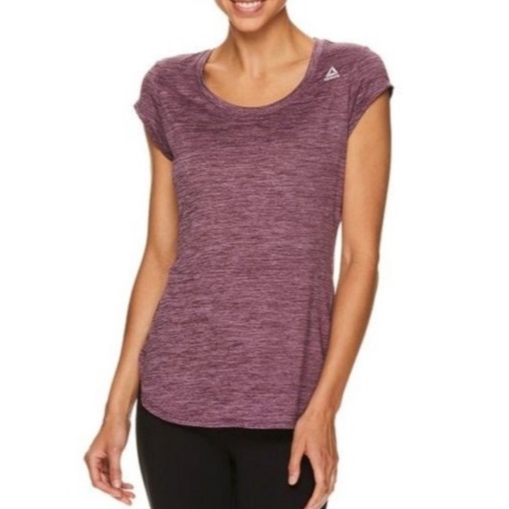 NWT Reebok Dynamic short sleeve top Purple Workout Shirt Size XS